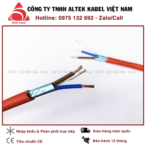 Cáp chống cháy 2x1.5 chống nhiễu 2C x 1.5mm2 Altek Kabel