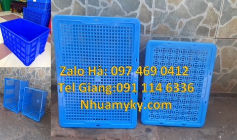 Sóng hở, Sóng bít 1T9, thùng nhựa công nghiệp Rổ nhựa đựng trái cây, Sóng nhựa hở 1T9, Thùng nhựa đ