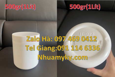 hũ 50gr garenty, hũ 100gr lùn, hũ 500gr vặn tròn, hũ 600ml trắng đục Hũ nhựa 2kg đựng thực phẩm, hũ