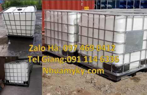 Thùng nhựa dung tích lớn 1000 lít, Tank IBC 1000L, thùng nhựa, thùng ibc 1000l, thùng phuy, thùng ib