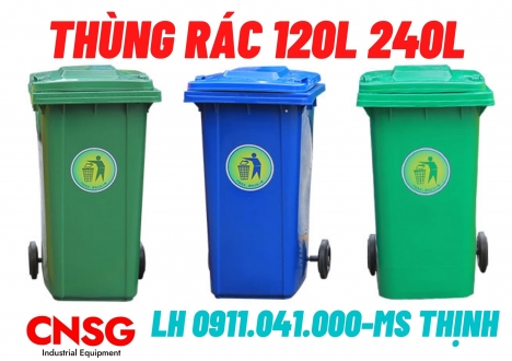 Bán sỉ lẻ thùng rác công cộng 120lit giá hợp lý  tại cần thơ