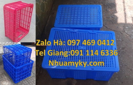 Sóng hở, Sóng bít 1T9, thùng nhựa công nghiệp Rổ nhựa đựng trái cây, Sóng nhựa hở 1T9, Thùng nhựa đ