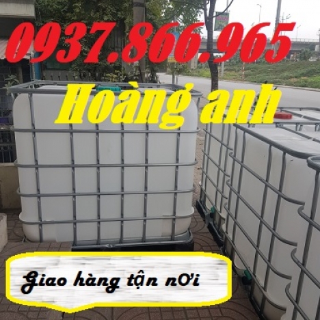 Bán bồn nhựa nuôi cá, bồn nhựa 1000l cũ, thùng nhựa 1000l vuông, thùng đựng hóa chất 1000l