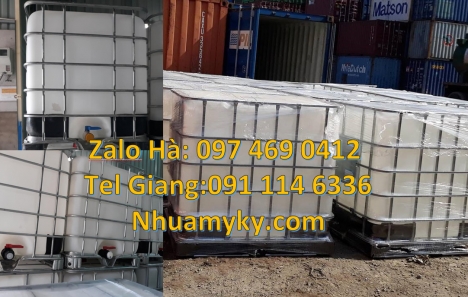 Thùng nhựa dung tích lớn 1000 lít, Tank IBC 1000L, thùng nhựa, thùng ibc 1000l, thùng phuy, thùng ib