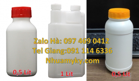 Chai 500ml miệng nhỏ, chai 250ml đựng axit. Chai nhựa 100ml 250ml đựng trà sữa, Chai 100ml màu trong