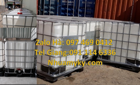 Thùng nhựa dung tích lớn 1000 lít, Tank IBC 1000L, thùng nhựa, thùng ibc 1000l, thùng phuy, thùng ib