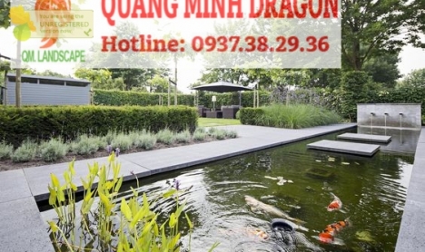 Thiết kế thi công bể cá Koi bảo hành  5 năm