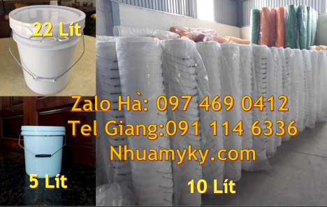 Xô nhựa đựng sơn 22 lít. Thùng sơn 5l quai nhựa, Xô nhựa 22 lít, thùng nhựa 19 l quai sắt Vỏ thù