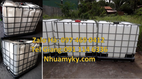 Thùng nhựa dung tích lớn 1000 lít, Tank IBC 1000L, thùng nhựa, thùng ibc 1000l, thùng phuy, thùng ib