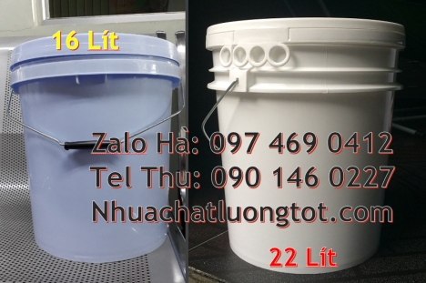 Vỏ thùng đựng sơn 22 lít, Thùng nhựa vuông, Giá bán Xô nhựa 3.8 lit, thùng nhựa 5 lít, vỏ thùng