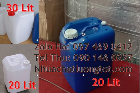 can hdpe 25 lít đựng dầu nhớt, can dẹp 30 lít đựng thuốc thú y giá rẻ, can 20l dày trắng, can 25l