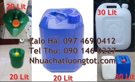 can hdpe 25 lít đựng dầu nhớt, can dẹp 30 lít đựng thuốc thú y giá rẻ, can 20l dày trắng, can 25l