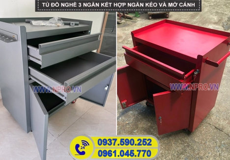 Tủ đựng đồ nghề sửa chữa xe loại 3 ngăn, 5 ngăn, 7 ngăn giá rẻ chất lượng tốt