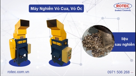 Máy nghiền vỏ ốc, vỏ cua của Rotec VN