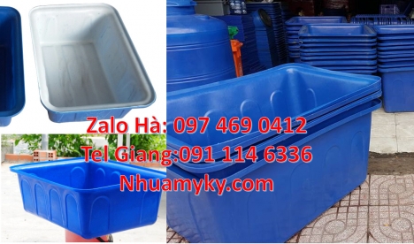 thùng nhựa vuông 750 lít, thùng nhựa chữ nhật giá rẻ, Thùng nhựa dung tích lớn, thùng nuôi cá, th