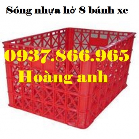 Sọt nhựa đựng quần áo trong xưởng sản xuất, sọt nhựa đẩy hàng, sọt nhựa có bánh xe, sóng nhựa hở