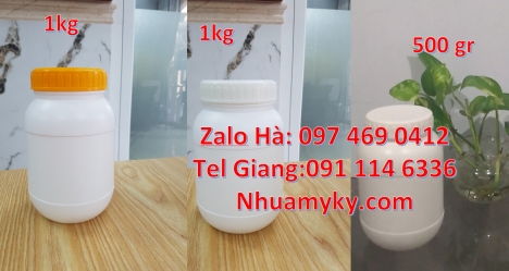Hũ nhựa 200gr Giá bán hũ 1kg hdpe, Hũ 0.5kg vuông, Hũ đựng ngũ cốc, Bán hũ 0.5kg đựng hóa chất, Hủ