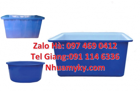 thùng nhựa vuông 750 lít, thùng nhựa chữ nhật giá rẻ, Thùng nhựa dung tích lớn, thùng nuôi cá, th