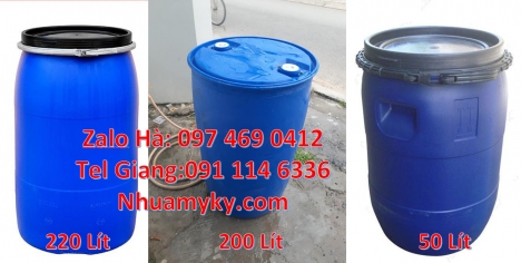 Thùng phi đai sắt, thùng phi đai nhựa, Thùng Phuy 100 Lít, Thùng Phi 30 Lít Thùng phi 30l nắp mở, Ph