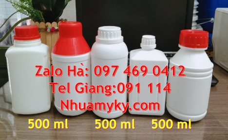 Chai nhựa 30ml đựng thuốc tây, Chai nhựa 1l đựng mật ong, Chai 100ml màu trong,  Chai nhựa vuông 500