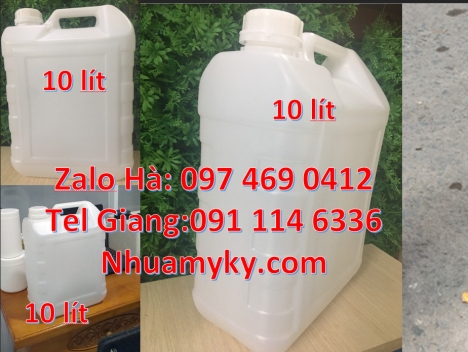 can 5l trong đựng dầu tràm, Can 10l dẹp, Can nhựa 10 lít đựng dung môi, Can 1 l hdpe đựng hóa chất.