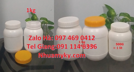 Hũ nhựa 200gr Giá bán hũ 1kg hdpe, Hũ 0.5kg vuông, Hũ đựng ngũ cốc, Bán hũ 0.5kg đựng hóa chất, Hủ