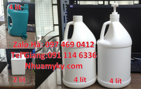 can 5l trong đựng dầu tràm, Can 10l dẹp, Can nhựa 10 lít đựng dung môi, Can 1 l hdpe đựng hóa chất.