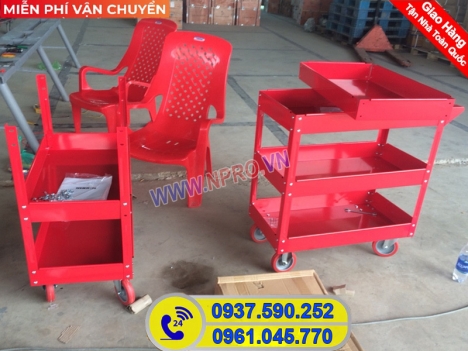 Xe đẩy dụng cụ đồ nghề 3 tầng cao cấp giá rẻ