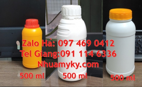 Chai nhựa 30ml đựng thuốc tây, Chai nhựa 1l đựng mật ong, Chai 100ml màu trong,  Chai nhựa vuông 500
