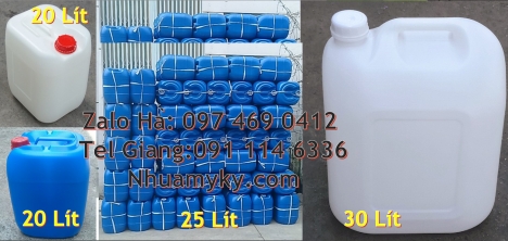 can 20l vuông xanh, can 25l xanh, Bán Can 20 lít đựng hóa chất, can 20l giá rẻ, can 25l trắng, ca