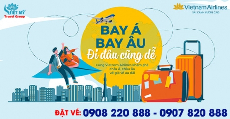 Vietnam Airlines ưu đãi vé máy bay châu Á & châu Âu