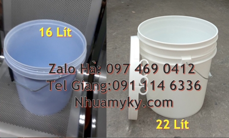 Vỏ thùng nhựa 18 lít, Xô nhựa 18 lít nắp chiết rót, Vỏ thùng đựng sơn 19 lít, Vỏ thùn