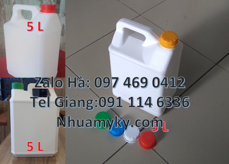 can nhựa 1L 2L đựng dung môi, Can nhựa 5l vuông đựng phân bón. Can 10l 20l đựng axit. Can nhựa, thùn