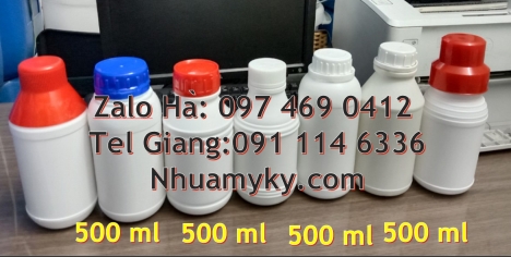 Chai nhựa 200ml đựng phân bón, chai 500ml đựng thuốc diệt nấm, chai 1l đựng axit, chai hdpe, Chai nh