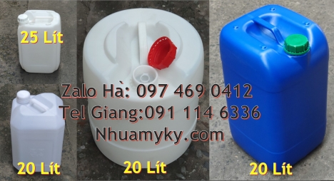 can 20l vuông xanh, can 25l xanh, Bán Can 20 lít đựng hóa chất, can 20l giá rẻ, can 25l trắng, ca