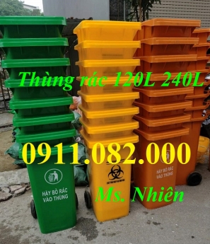 Giá sỉ thùng rác nhựa hdpe- Thùng rác 120 lít 240 lít 660 lít giá rẻ- lh 0911082000