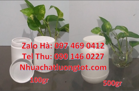 Hũ nhựa trắng đục 200 g, hũ 200 g tường an, hũ 250 gram đựng bột, hũ nhựa 250 g đựng nước mắm, hũ nh