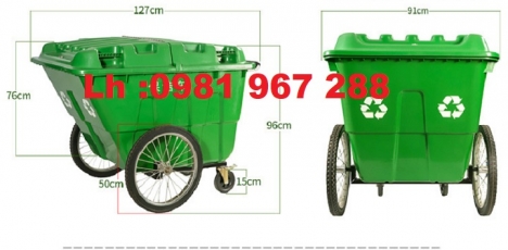 Nơi bán xe rác 400 lít bằng nhựa ,xe tho gom rác 400L