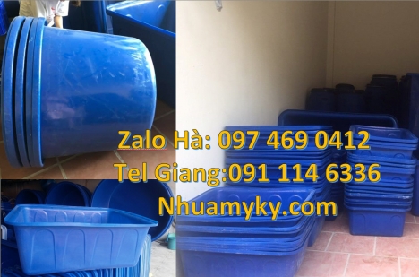 Thùng nhựa tròn 3000L  1100L nuôi hải sản, Thùng nhựa chữ nhật 1200l 1100l, Thùng tròn 2000 lí