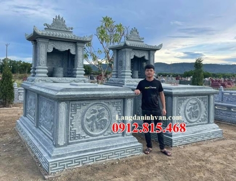 Mộ đá đôi đẹp bán tại Hậu Giang – Bán mẫu mộ đôi để tro cốt ở Hậu Giang