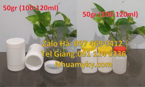 Hũ nhựa pet 50gr, hũ nhựa pet 50 gram, hũ 200g đựng tinh bột nghệ, hũ nhựa 200 gram duy tân, hũ nhựa