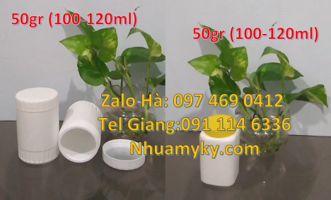 Hũ nhựa pet 50gr, hũ nhựa pet 50 gram, hũ 200g đựng tinh bột nghệ, hũ nhựa 200 gram duy tân, hũ nhựa