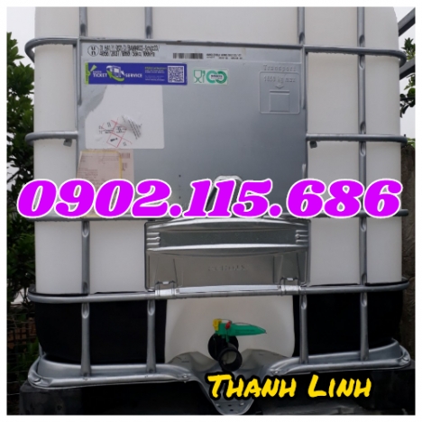 Bồn nhựa 1000 lít, bồn chứa hóa chất, bồn nhựa, tank nhựa, tank nhựa IBC 1000 lít, bồn nước nhựa vuô