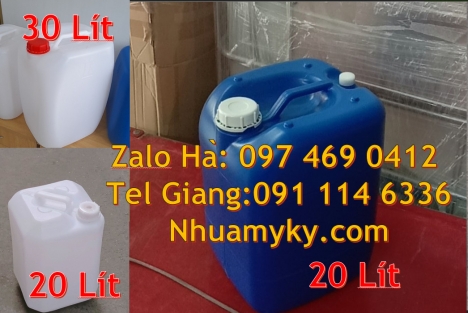 can 20l dày, can 25l xanh, can 20l vuông xanh, can 25l trắng, Can gía sỉ, Can nhựa 30 lít đựng thuốc