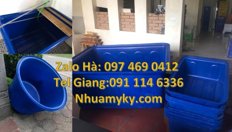 Thùng nhựa tròn 3000L  1100L nuôi hải sản, Thùng nhựa chữ nhật 1200l 1100l, Thùng tròn 2000 lí