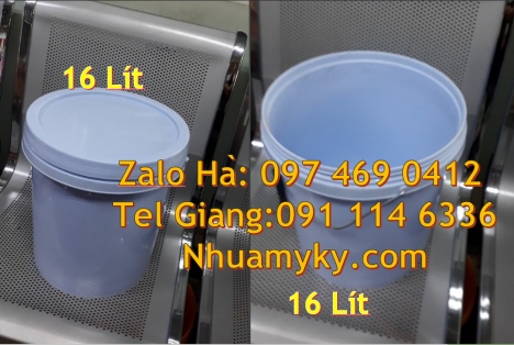 Xô nhựa đựng sơn 22 lít. Thùng sơn 5l quai nhựa, Xô nhựa 22 lít, thùng nhựa 19 l quai sắt, Lon nhự