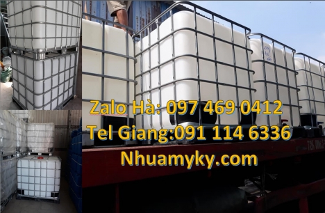 Thùng ibc dung tích 1000 lít, bồn ibc, Bồn nhựa, bồn đựng hóa chất 1000 lít, Thùng nhựa trắng dung t