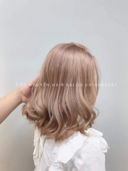 Tóc uốn xoăn gợn sóng nước, tóc bob uốn xoăn đpej tự nhiên cho nàng mái bay - Tiệp Nguyễn Hair Salon