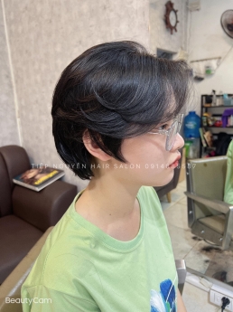 Tóc bob uốn xoăn, Uốn tóc xoăn ngắn ngang vai Tiệp Nguyễn Hair Salon