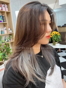 Nhuộm uốn tóc giá rẻ, tóc bob uốn cụp mái bay Tiệp Nguyễn Hair Salon